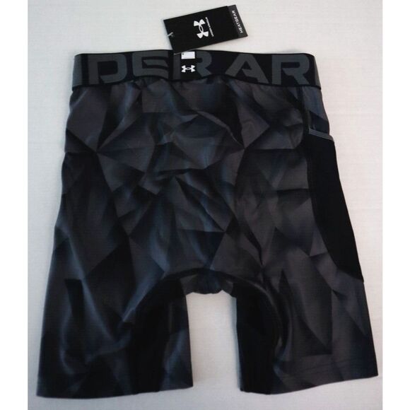 Under Armour 1385878-001 Men's Sz M Black/Silver HeatGear VVS Compression Shorts - Picture 2 of 10